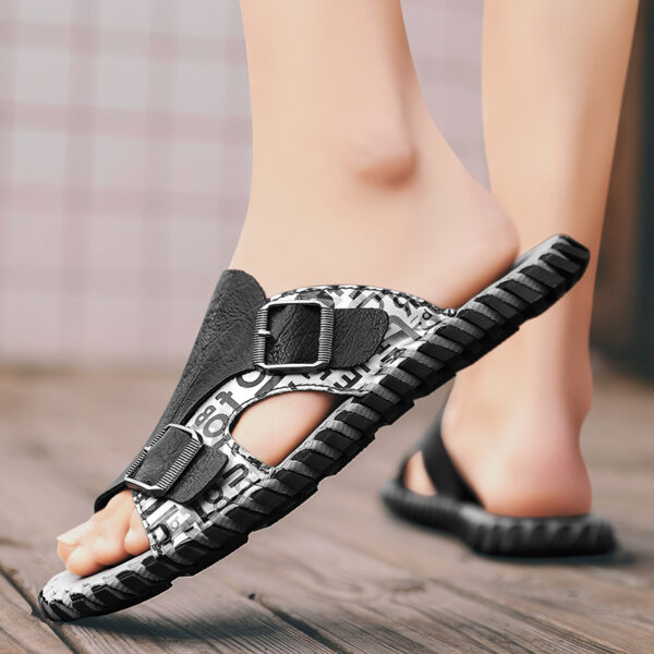 Men's Casual Sports Slippers Fashionable British Handmade Sandals Suitable for 8 Festive Occasions - Image 7
