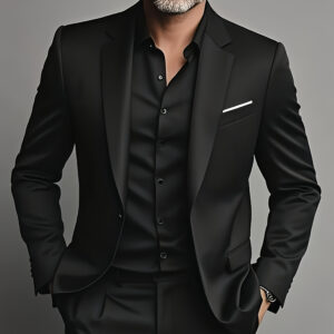 Men'S 2pcs Classic Suit Set - Formal Wear - High-Quality, Comfortable Fit, Stylish Jacket and Pants Combination, Suitable for Weddings, Parties, Formal Events, Business Meetings, and Special Occasions