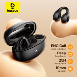 Baseus AirGo AS01 سماعات أذن بمشبك بلوتوث 5.3 سماعة أذن لاسلكية 2-MIc ENC HD سماعات للحد من الضوضاء سماعات أذن رياضية