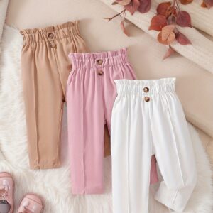 طقم بناطيل الأميرات الثلاثي: راحة وأناقة لا تضاهى لطفلتك!