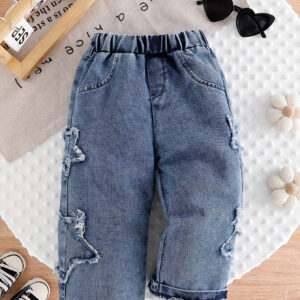 أناقة النجوم الصغيرة: بنطلون الجينز الواسع المريح لرضيعتكِ