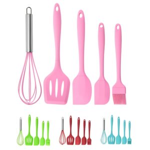 ألوان البهجة في مطبخك: طقم السيليكون الخماسي للخبز والطهي!