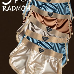 راحة لا تُضاهى: بوكسرات حريرية "جليدية" للرجال - مجموعة 5 قطع