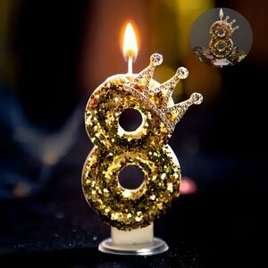 شمعة التاج الذهبي المرصّع: لمسة ملكية لكل احتفال!