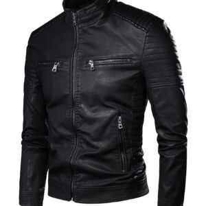 جاكيت البومبر الأسود الرجالي: أناقة لا تقاوم لكل إطلالة