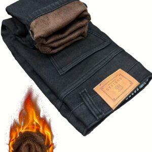 دفء لا مثيل له، أناقة بلا جهد: بنطال الدنيم المبطن بالصوف الحراري للرجال