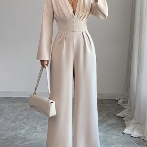 جمبسوت نسائي بياقة V عميقة: أناقة متعددة الاستخدامات لكل امرأة عصرية