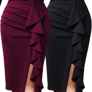 طقم الأناقة المتكامل: تنورة وبلوزة نسائية من قطعتين