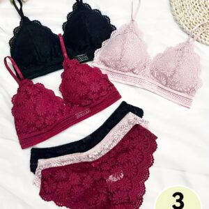 همسات الدانتيل: 3 أطقم لجاذبية قلبك النقي وراحتك الفائقة