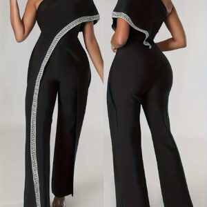 تألقي بجمبسوت الكتف الواحد الأنيق: تصميم فريد بألوان متناسقة لإطلالة لا تُنسى في كل مناسبة