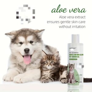 الرفيق المثالي لحيوانك الأليف: شامبو وغسول الجسم المتكامل 8 في 1!