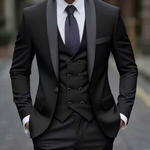 قمة الأناقة: بدلة رجالية ثلاث قطع لكل رجل عصري