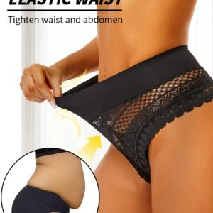 جاذبية مضاعفة: طقم الدانتيل الأسود الساحر بخصر عالٍ