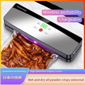 حافظ طعامك طازجاً لأطول فترة: جهاز ختم الفراغ الذكي بشحن USB!