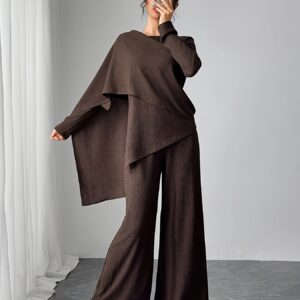 أناقة عصرية متكاملة: طقم نسائي فاخر من 3 قطع لخريف وشتاء لا يُنسى