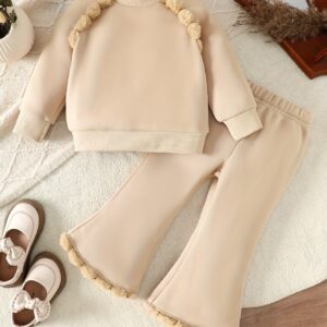تألقي صغيرتي: طقم الشتاء المخملي الأنيق بكرات الفرو!