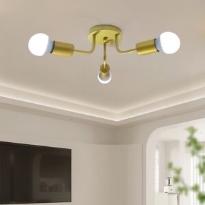 تألق الذهب العصري: ثريا تضيء كل زاوية بأناقة