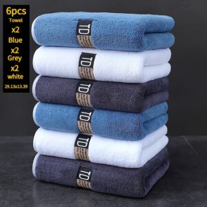 لمسة رفاهية يومية: طقم مناشف المايكروفايبر الفاخر (6 قطع)