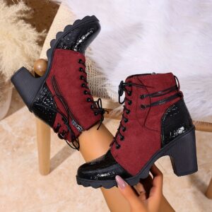 بوت الكاحل بنقشة التمساح: الفخامة في كل خطوة