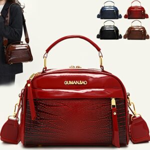 Perfect Lily: حقيبة الكتف والكروس بنقشة التمساح - أناقة وعملية لكل يوم!