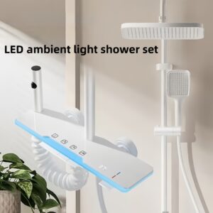 تحفة الحمام العصرية: دش المطر LED الفاخر