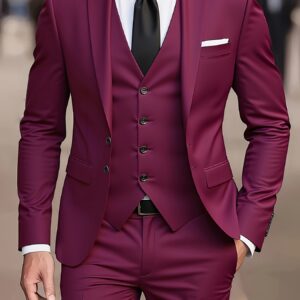 أناقة ملكية: البدلة الرجالية الفاخرة بثلاث قطع