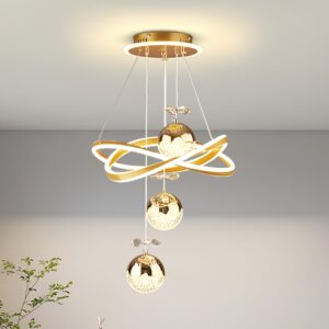 سيمفونية الضوء والهواء: ثريا مروحة LED بتصميم ندفة الثلج العصري