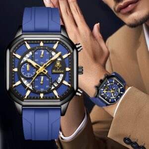 تألق بساعة YALALUSI المربعة: أناقة عصرية في كل تفصيلة