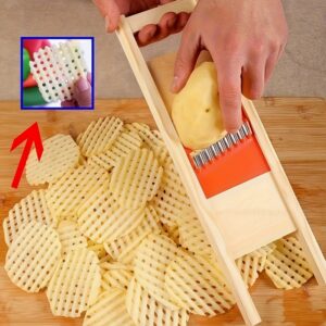 التقطيع الاحترافي بين يديك: قطاعة البطاطس والخضروات الخشبية الفاخرة!