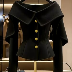 أناقة لا مثيل لها: بليزر نسائي أنيق بأكمام طويلة وياقة عريضة لكل المواسم