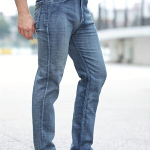 بنطال الشتاء الرجالي بقصة الجينز المستقيمة: دفء وأناقة لا مثيل لها!