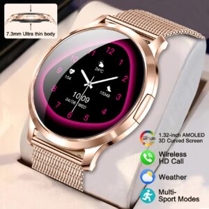 GUHUAVMI: ساعة ذكية فاخرة للنساء - أناقة عصرية ووظائف لا مثيل لها