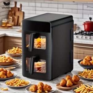 VIVIDAY: قلاية الهواء المزدوجة العملاقة - وجبات صحية لعائلتك بلمسة زر!