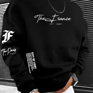 Men's New Minimalist Style Fashion "The Houston" Space City Letter Pattern, Suitable for Daily Casual and Club Activities