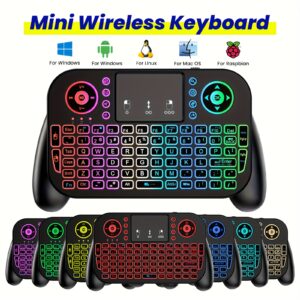 تحكم مطلق في عالمك الرقمي: لوحة مفاتيح ميني لاسلكية بتقنية مزدوجة وإضاءة مذهلة!