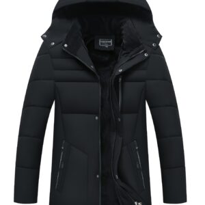 درع الشتاء الفاخر: معطف رجالي مبطن بقبعة لدفء لا يضاهى وأناقة دائمة