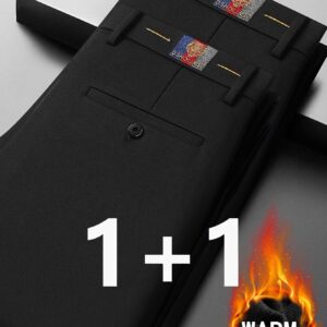 أناقة الشتاء المزدوجة: بنطال مبطن للعمل والراحة اليومية (عبوة من قطعتين)