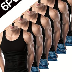 قمصان الأداء اليومي: مجموعة 6 قطع رجالية بلا أكمام لكل تحركاتك!