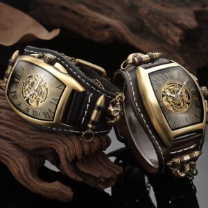 نبض الزمن العتيق: ساعة الهيكل الميكانيكية الأوتوماتيكية