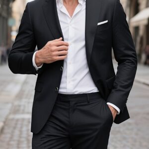 قمة الأناقة الرجالية: بدلة متكاملة لمظهر لا يُنسى.