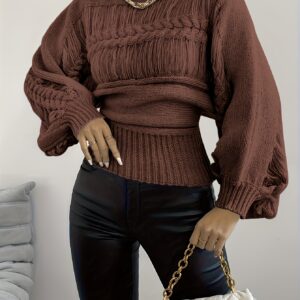 كنزة نسائية شتوية فاخرة: دفء مثالي بلمسة أناقة شرقية عصرية