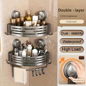 وداعاً للفوضى: أرفف حمام زاوية مبتكرة بدون حفر!