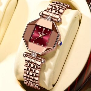 تألقي بلمسة الأناقة: ساعة POEDAGAR 柏达茄 النسائية المربعة الفاخرة