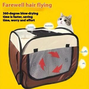 وداعًا للفوضى، مرحبًا بالرفاهية: صندوق التجفيف الفاخر لحيوانك الأليف!