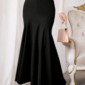 تنورة حورية البحر الراقية بخصر عالٍ: أناقة ومرونة لمناسباتكِ كافة