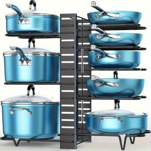 حلّك الأمثل لتنظيم المطبخ: رف الأواني المعدني بـ 8 طبقات!