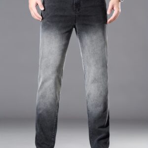 أطلق العنان لأسلوبك: جينز التاي داي المطاطي بقصة مستقيمة للرجل العصري