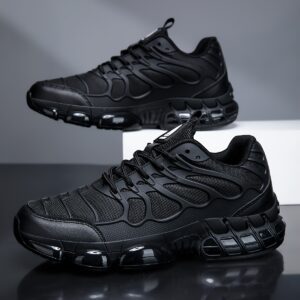 انطلق بثقة: حذاء رياضي رجالي أسود بقمة الراحة والأناقة!