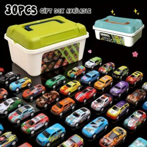 انطلق نحو المرح اللامحدود: 30 سيارة سباق معدنية في صندوق تخزين رائع!