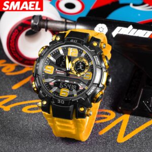القوة والأناقة في معصمك: ساعة SMAEL الرياضية بشاشة مزدوجة